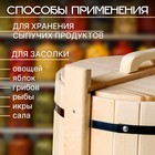 Кадка - бочка для засолки, 25 л, деревянная, с крышкой, «Добропаровъ» - Фото 2