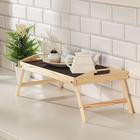 Столик - поднос для завтрака складной Дарим Красиво, 50×30 см, с ручками, дерево - Фото 7