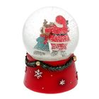 Сувенир полистоун водяной шар музыкальный "Дед Мороз с оленем" 14х10х10 см - Фото 4