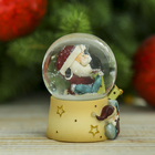 Сувенир полистоун водяной шар "Дедушка Мороз" 6х4,5х4,5 см - Фото 2