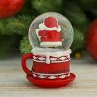Сувенир полистоун водяной шар в форме чашки "Дедушка Мороз" 7,5х5,5х5 см - Фото 3