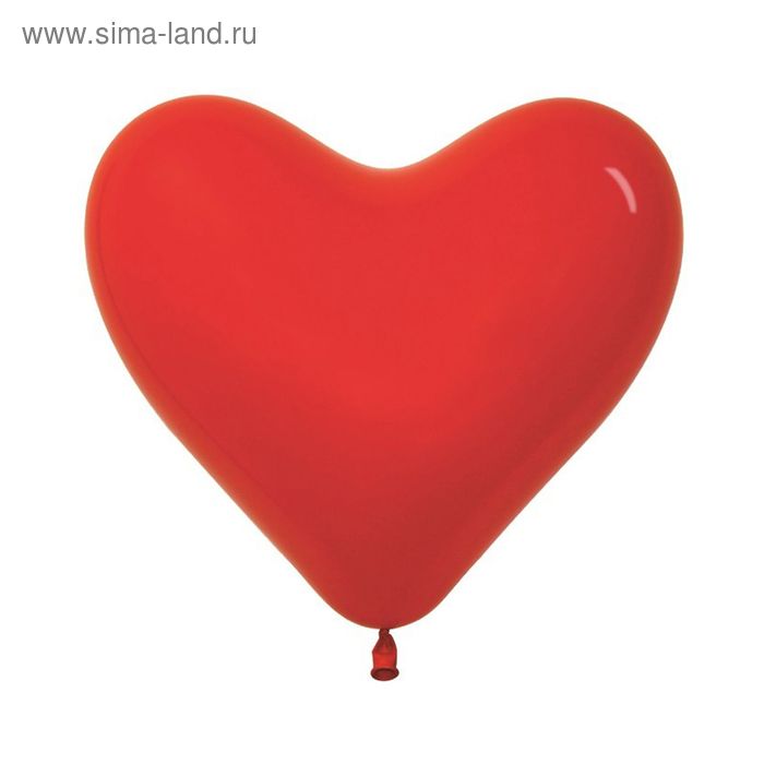 Шар латексный 6", сердце, пастель, набор 100 шт., цвет красный - Фото 1