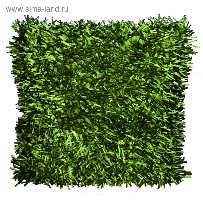 Подушка GOEZZE  Langflor-Teppich, 50Х50, цвет темно-зеленый - Фото 1