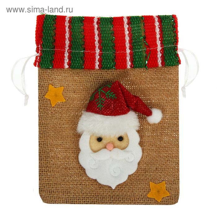 Мешок для подарков "Новогодний", 200 г, цвета МИКС - Фото 1