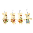 Мягкая игрушка-подвеска "Зайка в платьишке", цвета МИКС - Фото 2