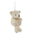 Мягкая игрушка-подвеска "Мишка" с сердечком, в шарфе, цвета МИКС - Фото 3