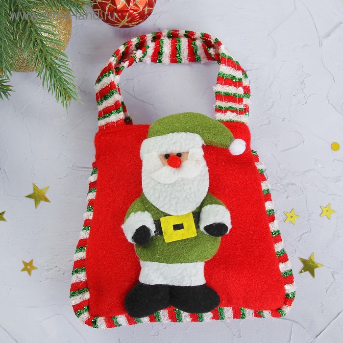 Подарочная сумка «Дед Мороз», цвета МИКС - Фото 1
