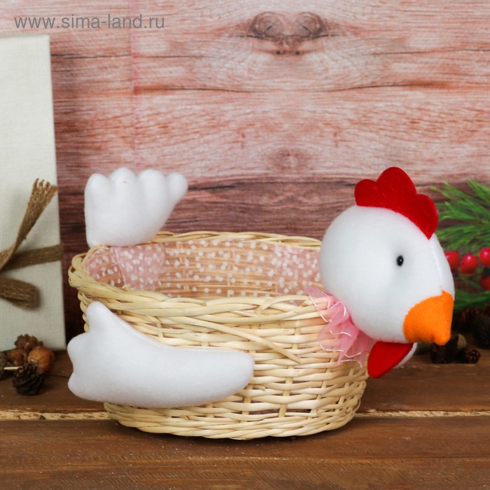 Конфетница "Цыплёнок", белый хвостик, 1000 г - Фото 1