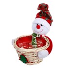 Конфетница «Снеговик в колпачке», с шарфом, 100 г - Фото 1