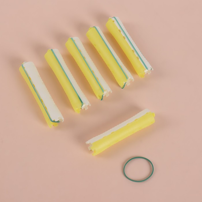 Бигуди-коклюшки, d = 1,6 см, 6 шт, цвет МИКС - Фото 1