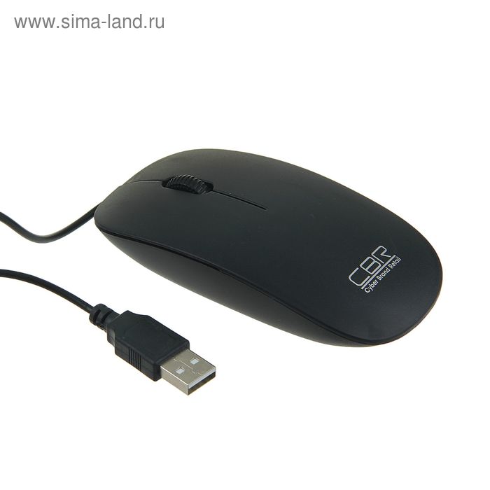 Мышь CBR CM-104, проводная, оптическая, 1200 dpi, USB, чёрная - Фото 1