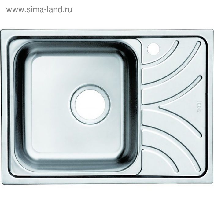 Мойка для кухни IDDIS Arro S, ARR60SLi77, шелк, чаша слева, 605х440 мм - Фото 1