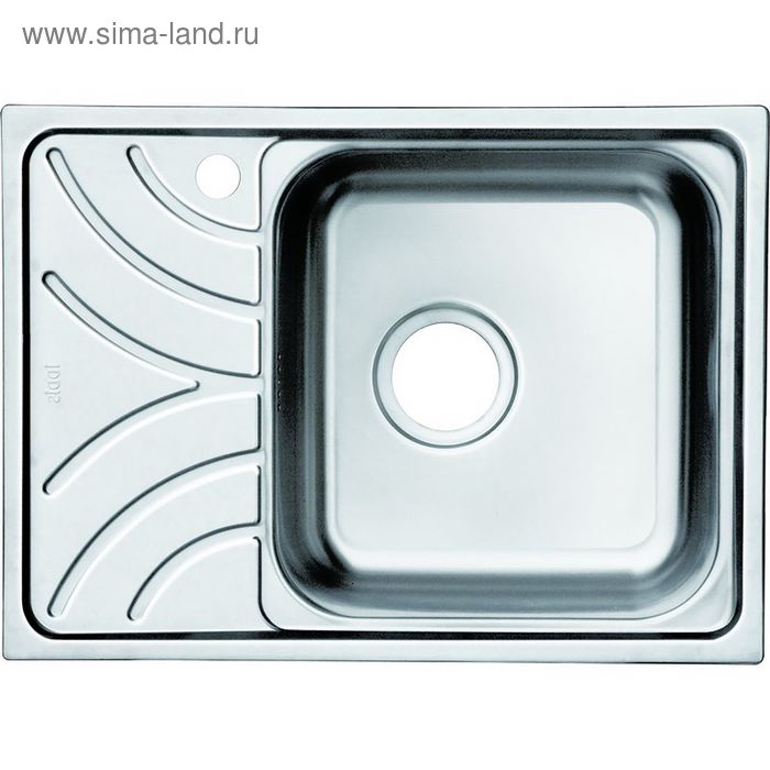 Мойка для кухни IDDIS Arro S, ARR60SRi77, шелк, чаша справа, 605х440 мм - Фото 1