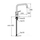 Смеситель для кухни Ideal Standart "Слимлайн II", R-излив, хром - Фото 2