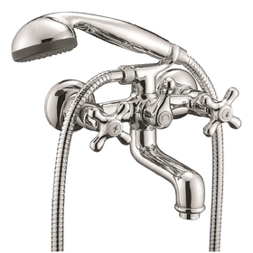 

Смеситель для ванны Smart "Кросс", двухвентильный, настенный, излив 120 мм, хром