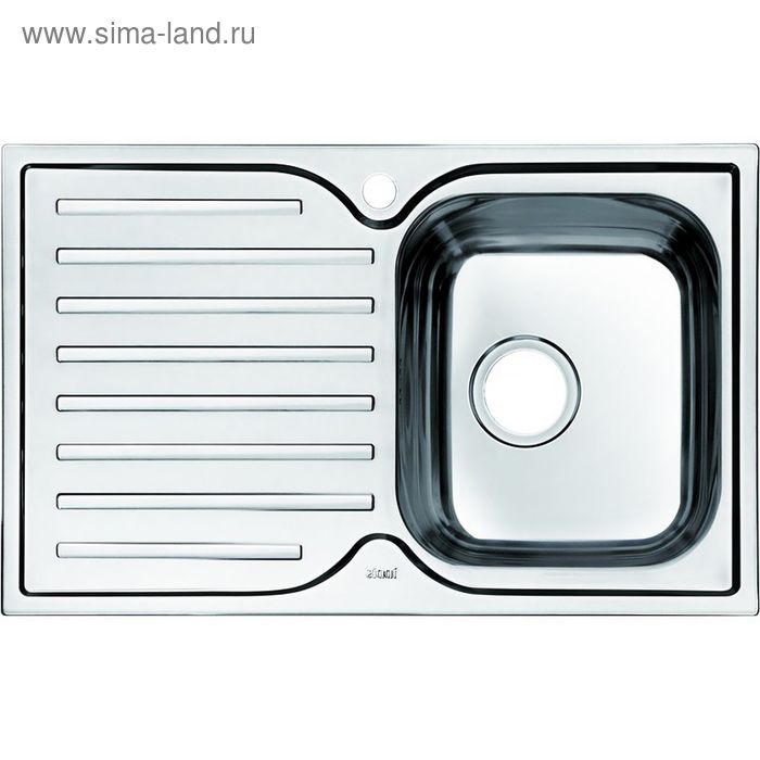 Мойка для кухни IDDIS Strit S, STR78SRi77, шелк, чаша справа, 780х480 мм - Фото 1