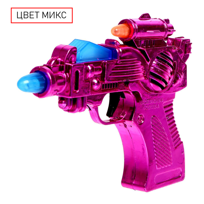 Пистолет «Сверчок», световые и звуковые эффекты, работает от батареек, цвета МИКС - фото 1890647855