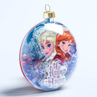 Новогодний ёлочный шар "С Новым годом" Холодное сердце с 3D аппликацией - Фото 2