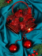 Украшение новогоднее «Зимнее волшебство. Колокольчики», 19×41 см, красное - Фото 1