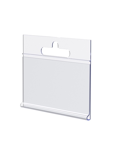 Ценникодержатель на крючок, подвесной, 7×3.9 см, прозрачный