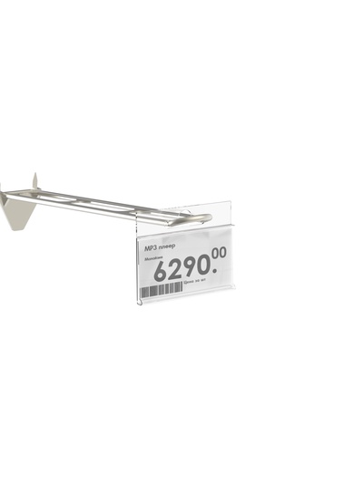 Ценникодержатель на крючок, подвесной, 7×3.9 см, прозрачный