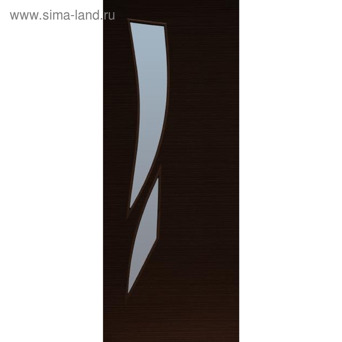 Дверное полотно остекленное Стрелиция, Венге 2000х700 - Фото 1