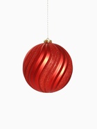 Ёлочные игрушки «Ассорти», шары новогодние, набор 3 шт., d=15 см, красный - фото 7481353