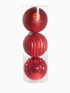 Ёлочные игрушки «Ассорти», шары новогодние, набор 3 шт., d=15 см, красный - Фото 7