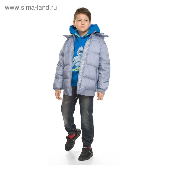 Куртка для мальчиков, возраст 12 лет, цвет серый - Фото 1