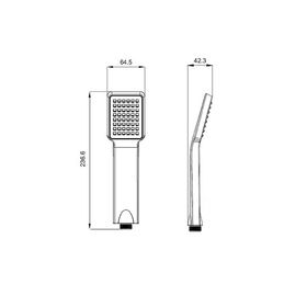 

Душевая лейка IDDIS A11012, квадратная