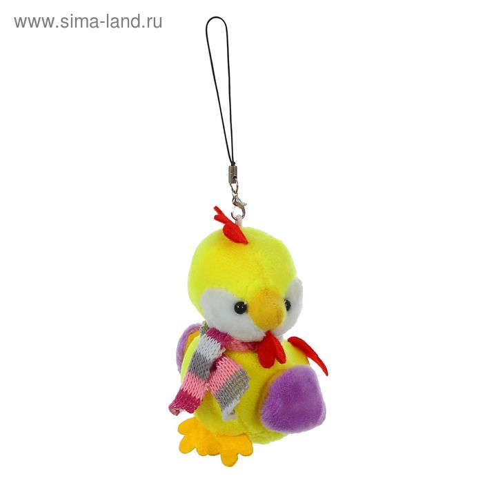 Мягкая игрушка - подвеска "Петушок" в шарфике, цвета МИКС - Фото 1