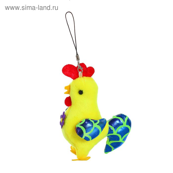 Мягкая игрушка - подвеска "Петух" красный гребешок, цвета МИКС - Фото 1