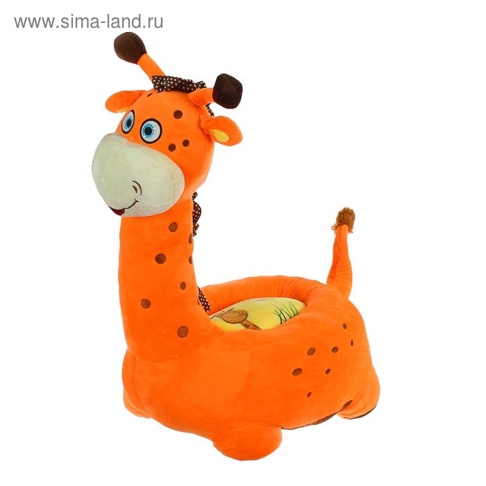 Мягкая игрушка-кресло "Улыбчивый жираф", цвет оранжевый - Фото 1