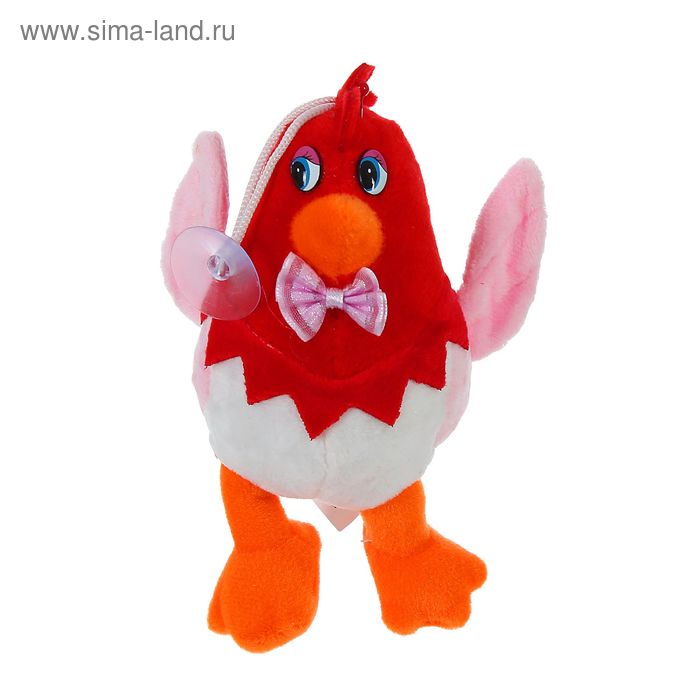 Мягкая игрушка-присоска "Цыплёнок с бантиком" на ножках , цвета МИКС - Фото 1
