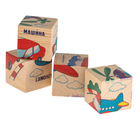 Кубики деревянные «Транспорт», набор 4 шт. - фото 9809015