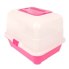 Туалет-домик большой с фильтром, совком и порожком, 51,5 х 40 х 38,5 см, розовый/белый - Фото 5