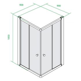 

Душевое ограждение IDDIS TC90BL, без поддона