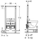 Инсталляция для биде Geberit Duofix h112 111.520.00.1 - Фото 2