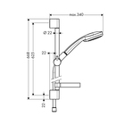 Душевой гарнитур Hansgrohe Croma 100 Multi со штангой 65 см и мыльницей - Фото 3