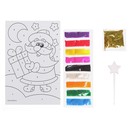 Открытка - фреска своими руками на новый год «Дед Мороз», набор для творчества - Фото 3