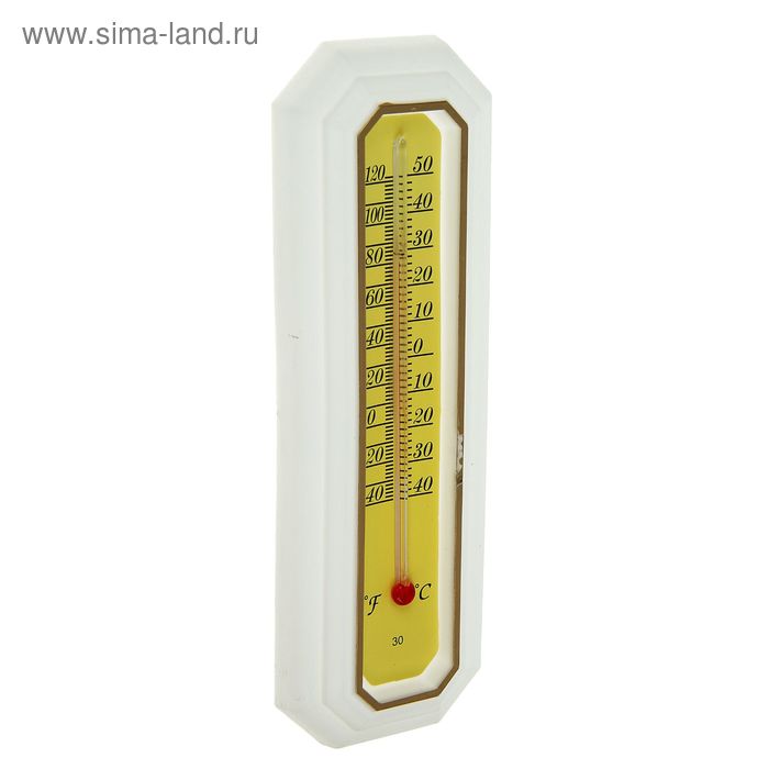 Термометр  уличный, 17*5,5 см, пластик, белый - Фото 1