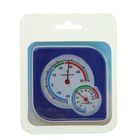 Термометр уличный, гигрометр, 7*7 см, синий - Фото 5