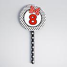 Украшение для торта «8», набор 6 шт., розовый цвет - Фото 1