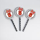 Украшение для торта «8», набор 6 шт., розовый цвет - Фото 2