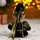 украшение новогодние клоун 32 см в черном камзоле эльфик - Фото 3