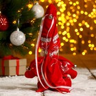 украшение новогодние клоун 48 см в красном камзоле гномик - Фото 3