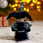 украшение новогодние клоун 32 см в синем камзоле мальчик - Фото 3