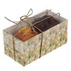 Коробочка для кексов "Новогодние ёлочки", 8 х 16 х 7,5 см - Фото 1