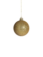 Ёлочные игрушки «Ариозо», шары новогодние, набор с бусами и мишурой, 12 шт., золотистый - Фото 3