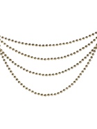 Ёлочные игрушки «Ариозо», шары новогодние, набор с бусами и мишурой, 12 шт., золотистый - фото 8071203